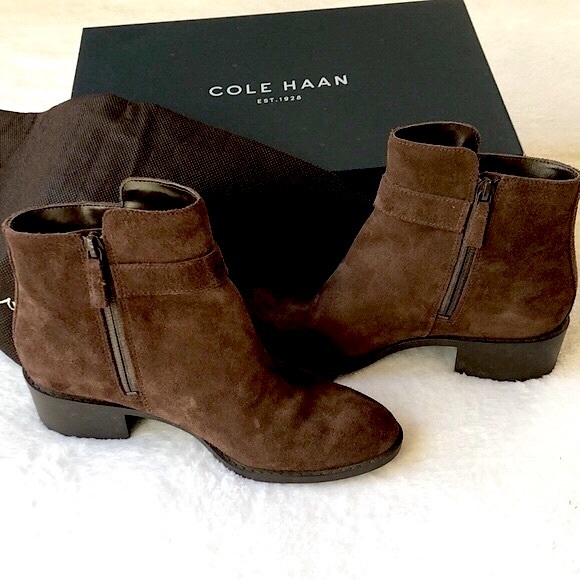 {Waterproof} Cole Haan Indiana Suede Booties - Picture 4 of 11